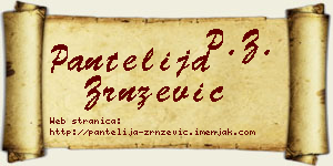 Pantelija Zrnzević vizit kartica